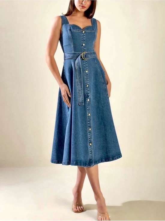 Jason Wu Dresses & Skirts - Jason Wu Blue Denim Button-Down Midi Dress